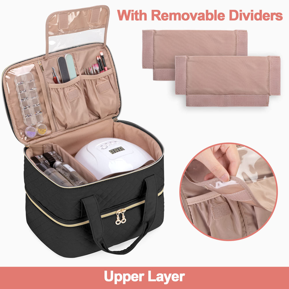 Couche supérieure Yarwo avec séparateurs amovibles pour outils de manucure.