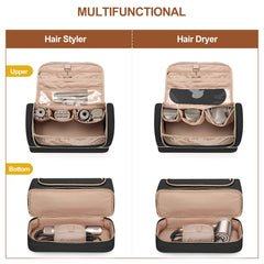Yarwo double-layer travel case interior with tool slots for organized storage.