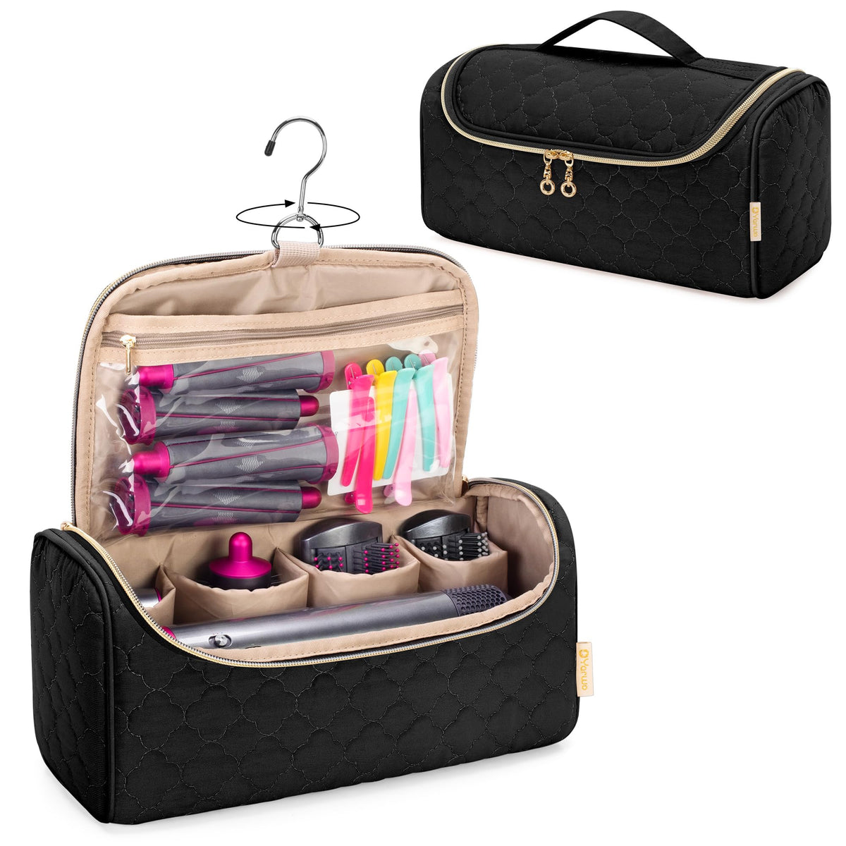 yarwo maleta viaje airwrap dyson con cuatro huecos para accesorios