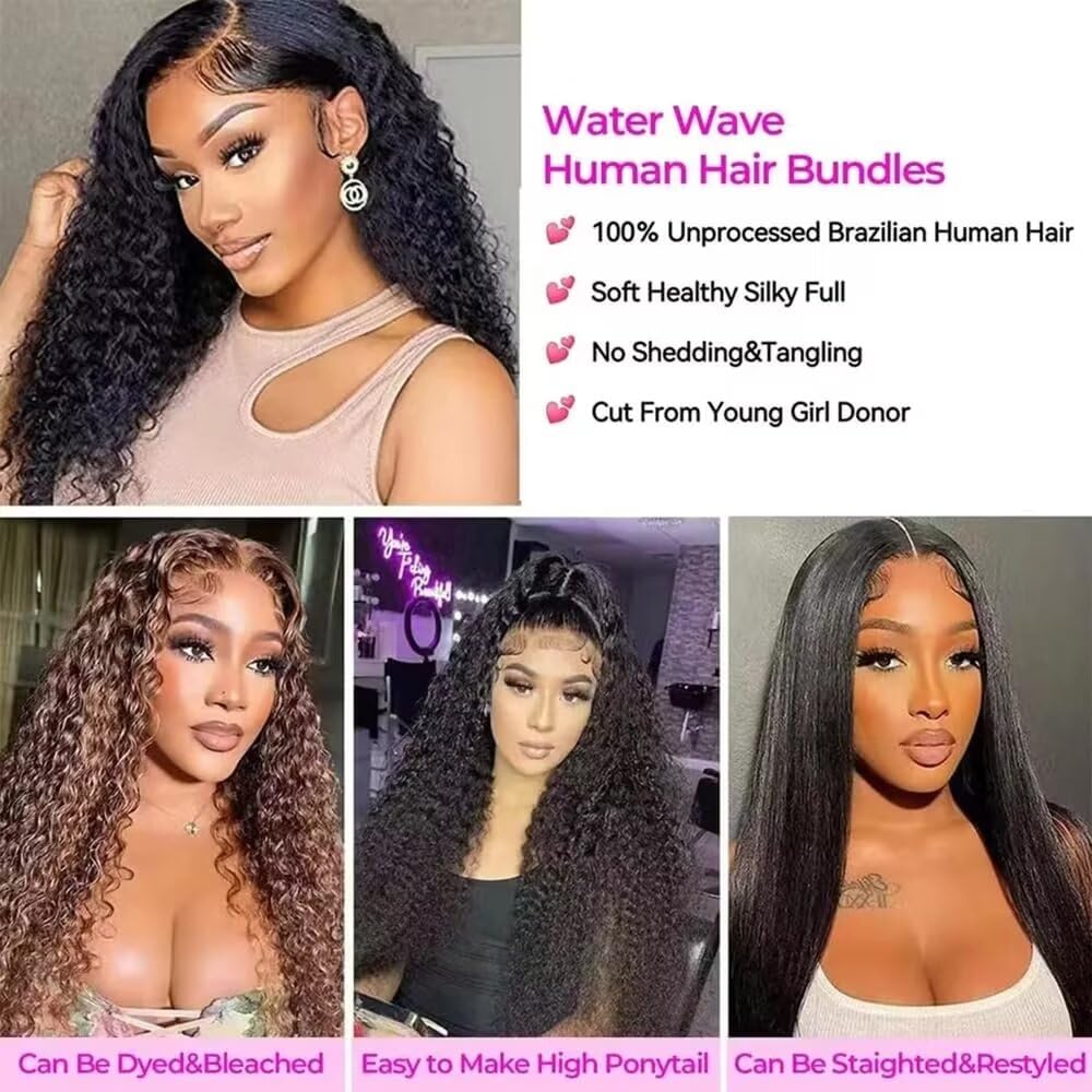 Yavida Water Wave Bundle 16-inch natural black movement