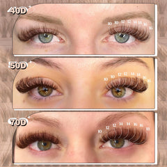Yawamica conjuntos de pestañas textura esponjosa para look voluminoso.