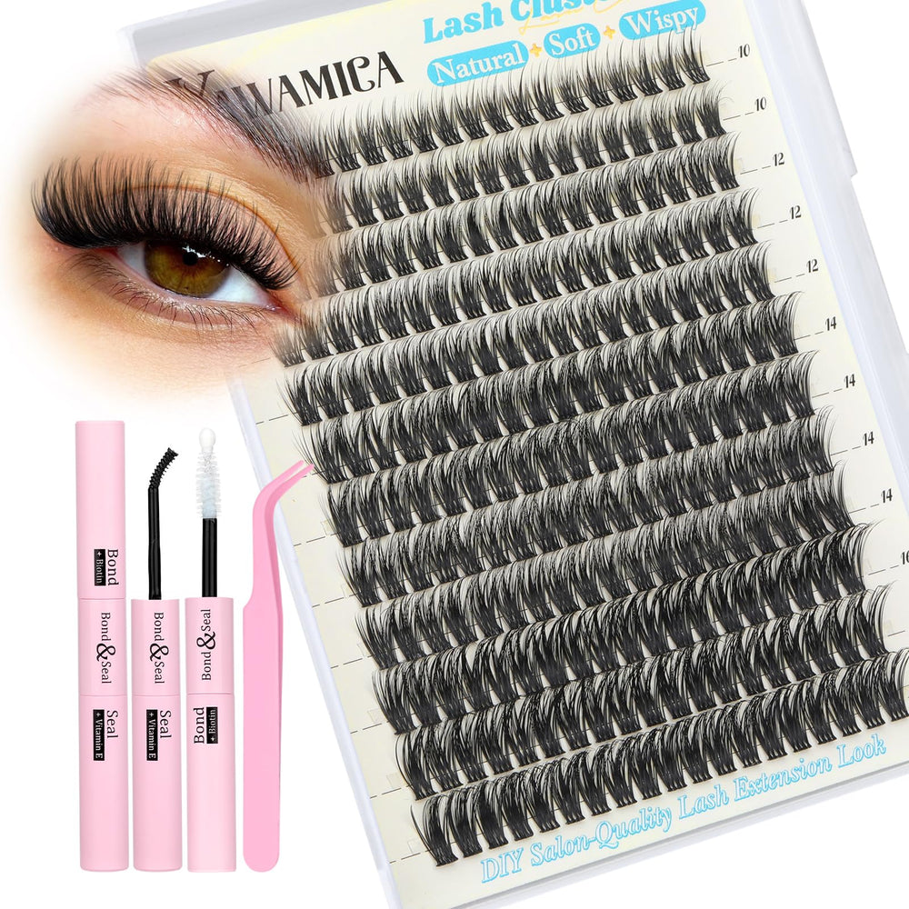 Yawamica kit extensiones pestañas wispy para aspecto natural.