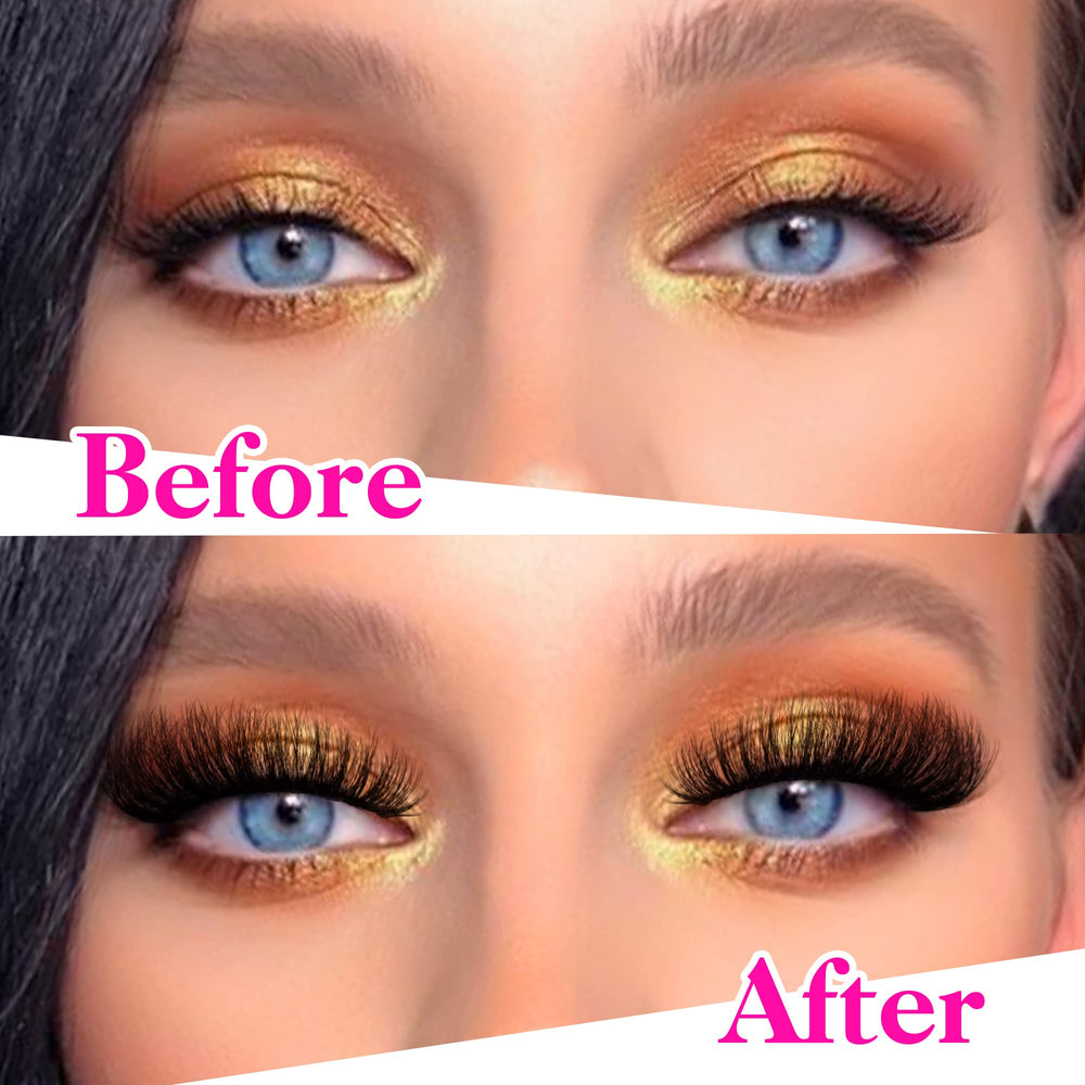 Pestañas mink flexibles para ojos con ajuste.