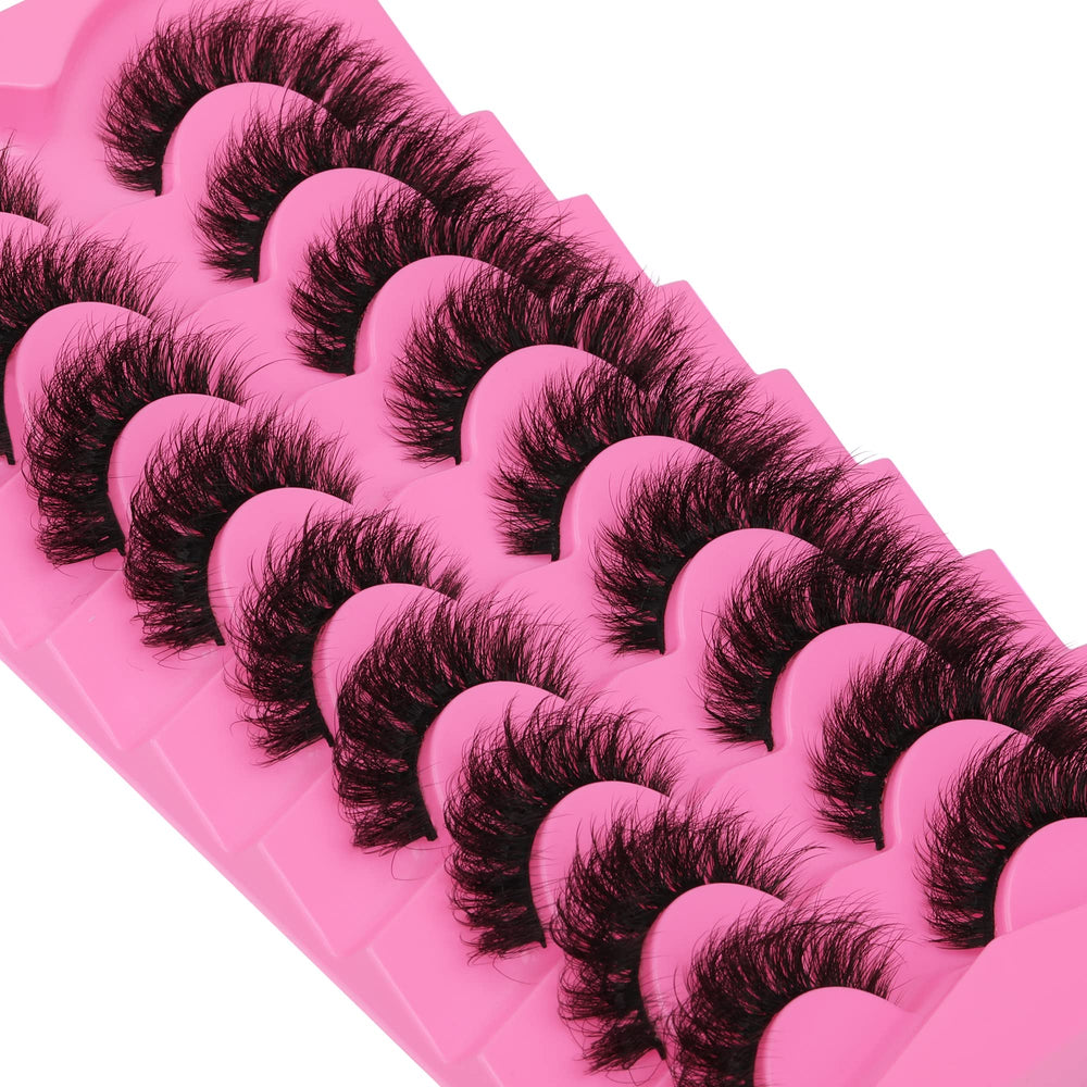 Yawamica pestañas mink volumen medio para delinear ojos con suavidad.