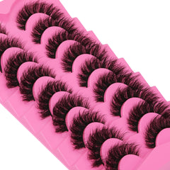 Yawamica pestañas mink volumen medio para delinear ojos con suavidad.