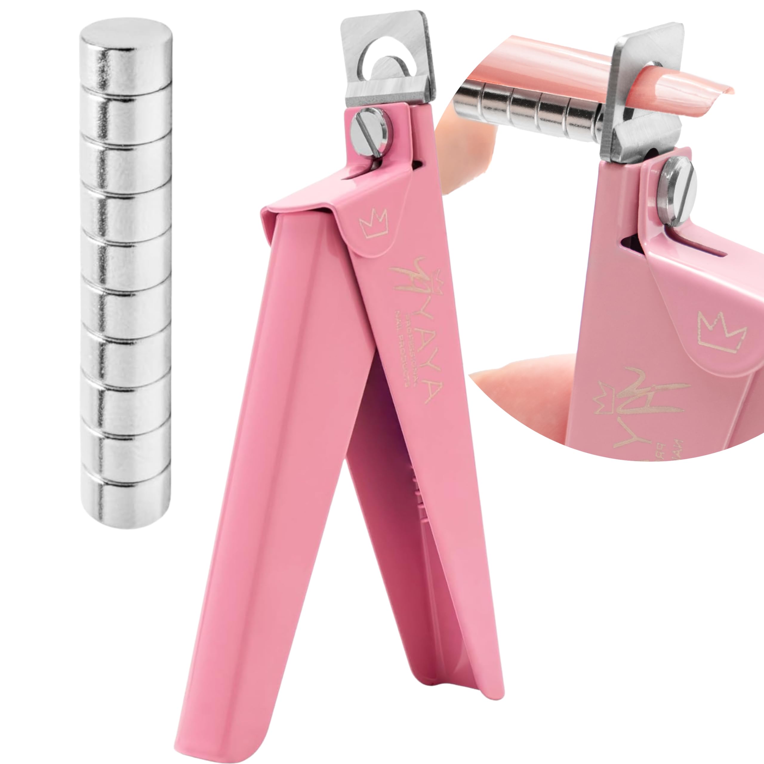 Cortauñas acrílicas con imanes para medir longitud de YAYA NAILS
