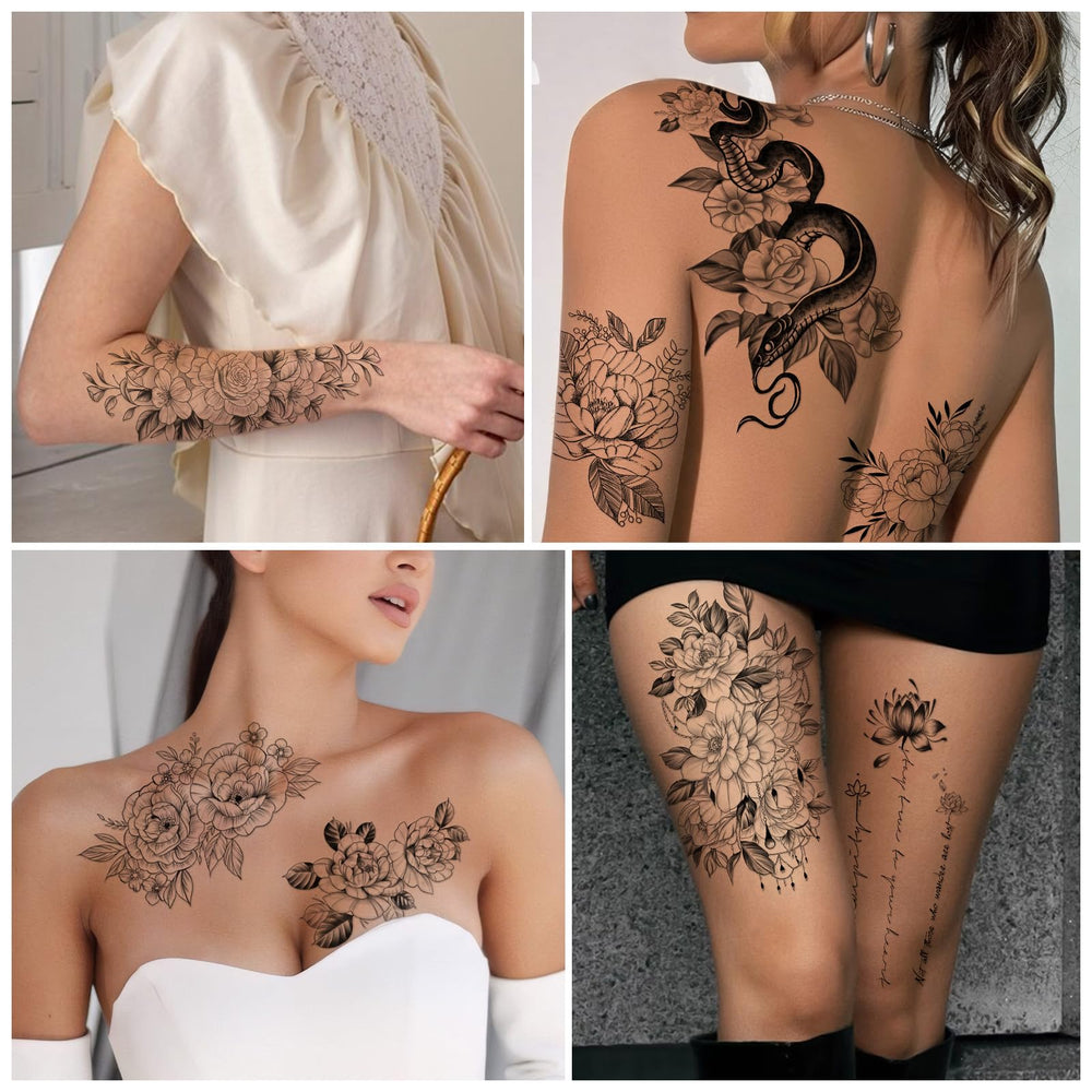 Detalles florales en cuello con Yazhiji para un acabado elegante.