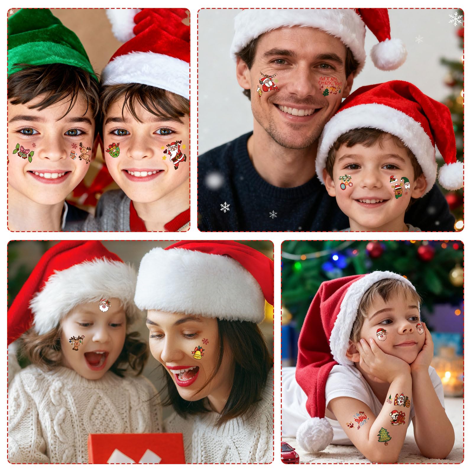 Tatuajes Yazhiji Arboles de Navidad, toque festivo duradero.