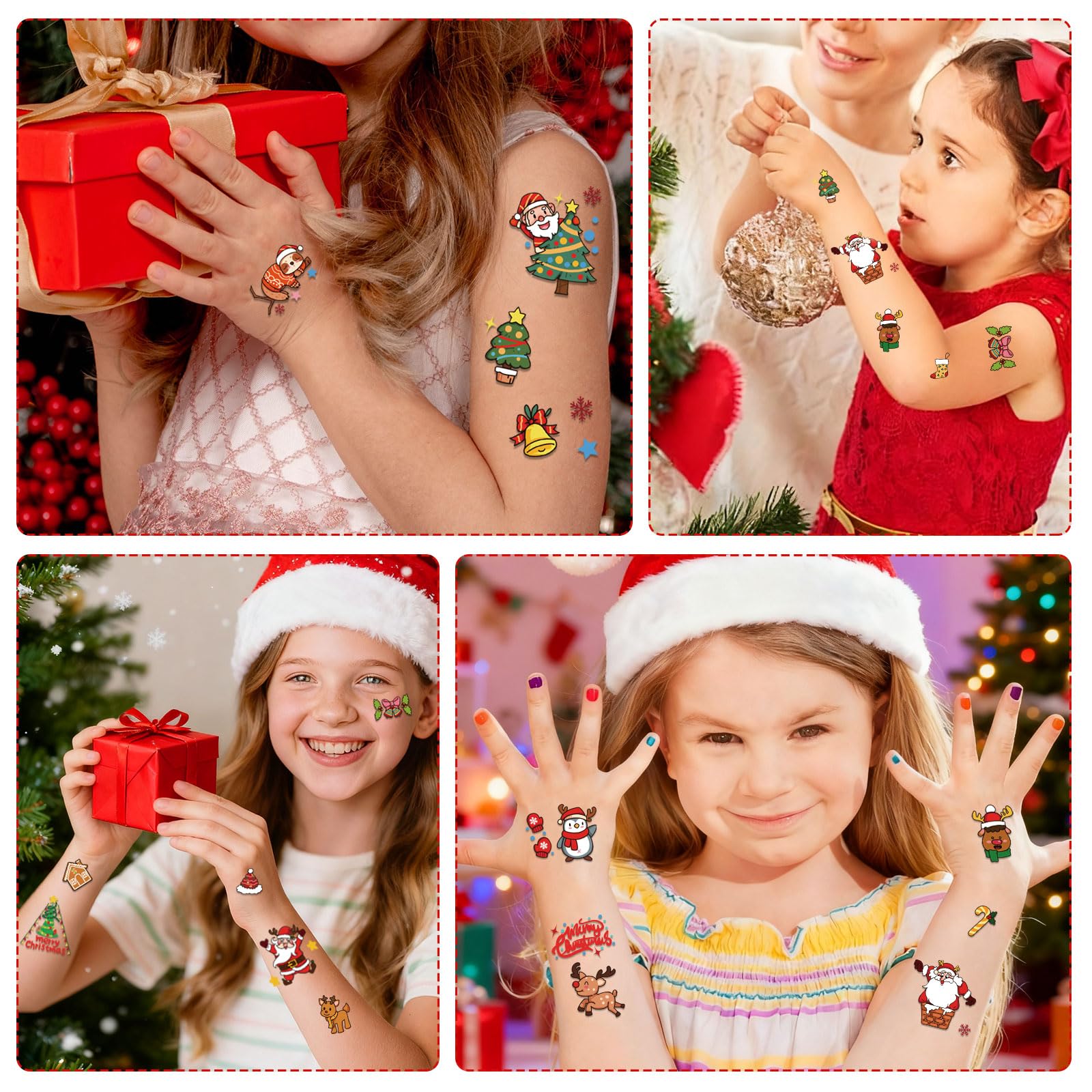 Tatuajes Yazhiji Calcetines Navidenos, ideal para regalos y entretenimiento.