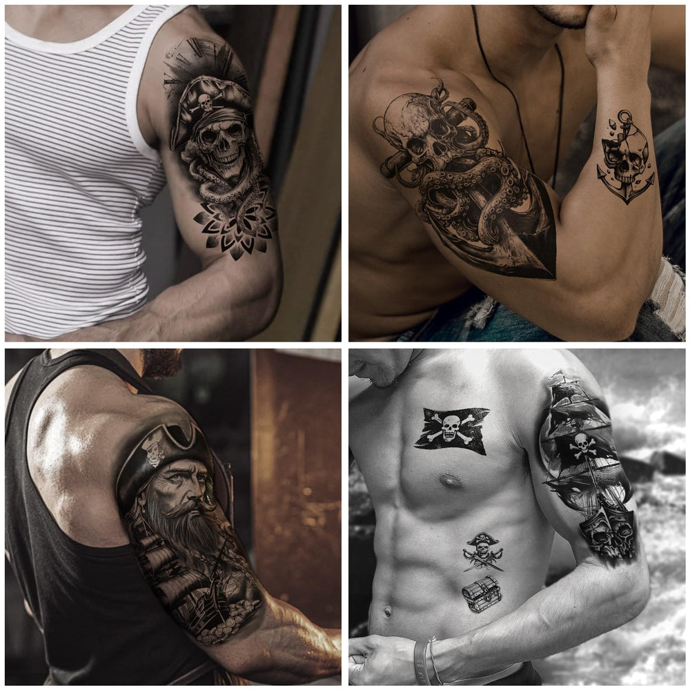 Tatuaje temporal Yazhiji Juego de 77 láminas, opciones variadas para distintos estilos.