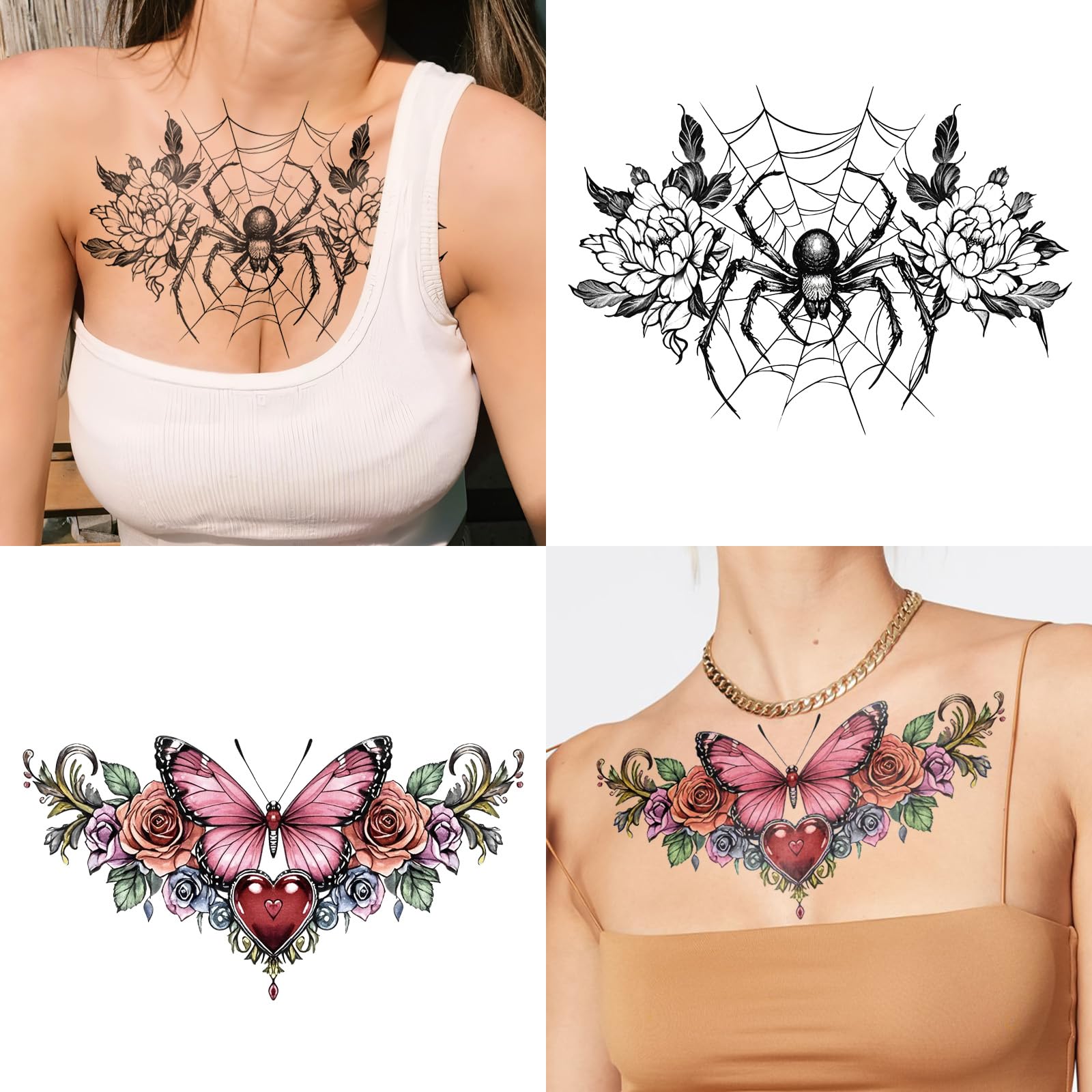 Tatuaje Yazhiji serpiente con flor, para espalda o cintura