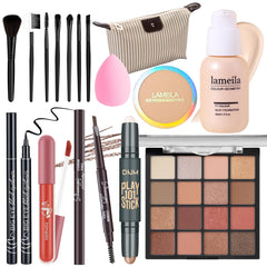 YBUETE eyeshadow palette with 16 colors for versatile daytime to evening looks.