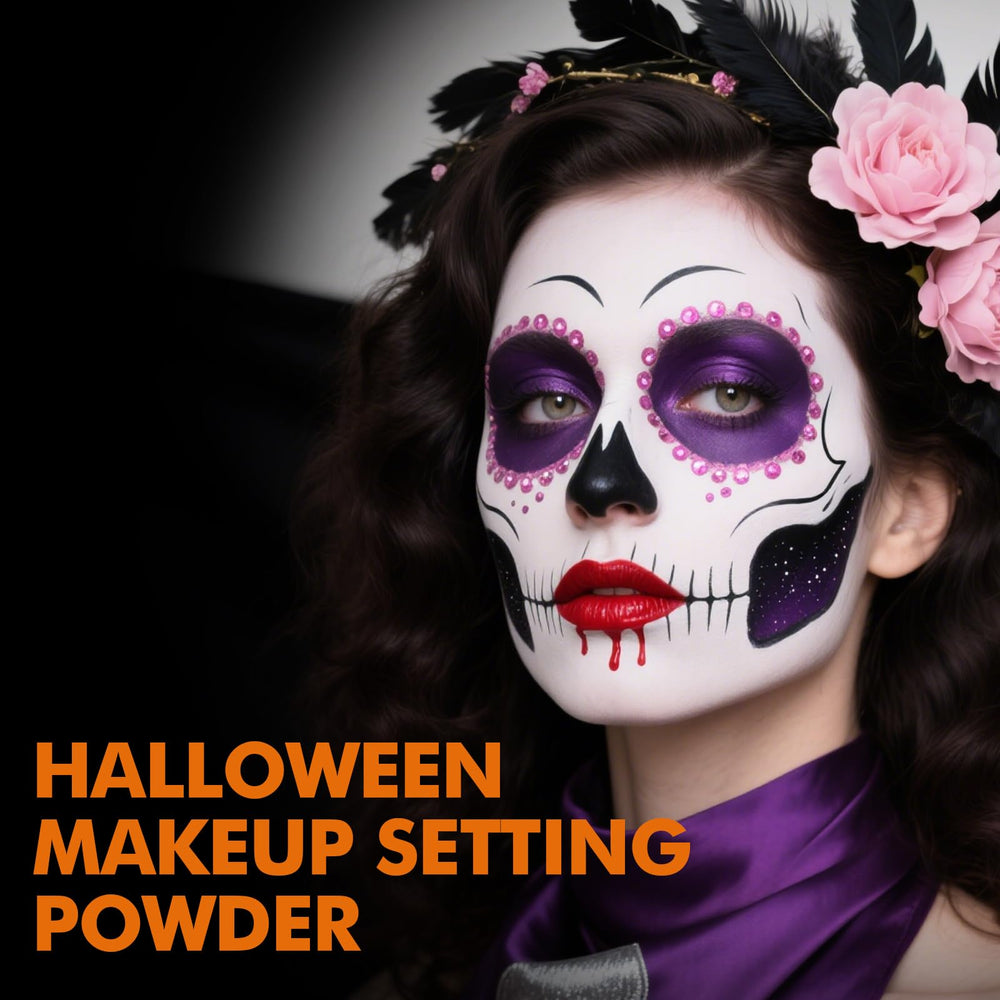 YBUETE polvo translúcido para Halloween y cosplay, fija maquillaje para efectos especiales.