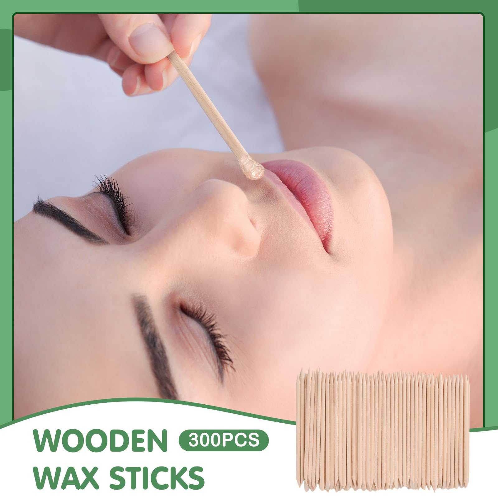 Ychelhr aplicador cera madera labios, uso suave para depilar labios.