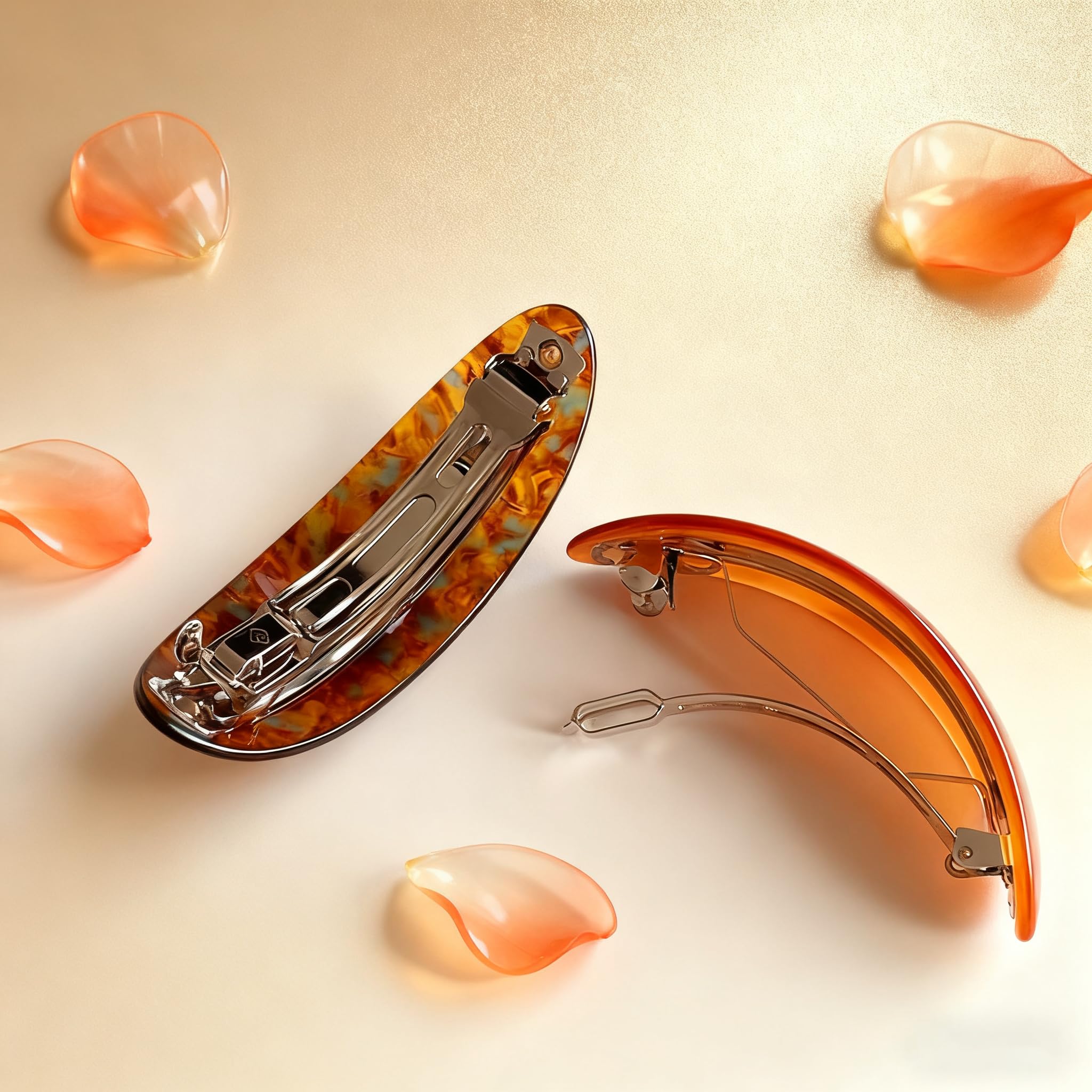 Pasador YCKXXL de acetato carey, estilo vintage para recogidos suaves.