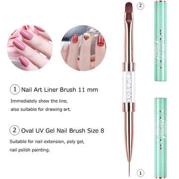 Brocha liner de Ycyan de 11 mm para líneas precisas