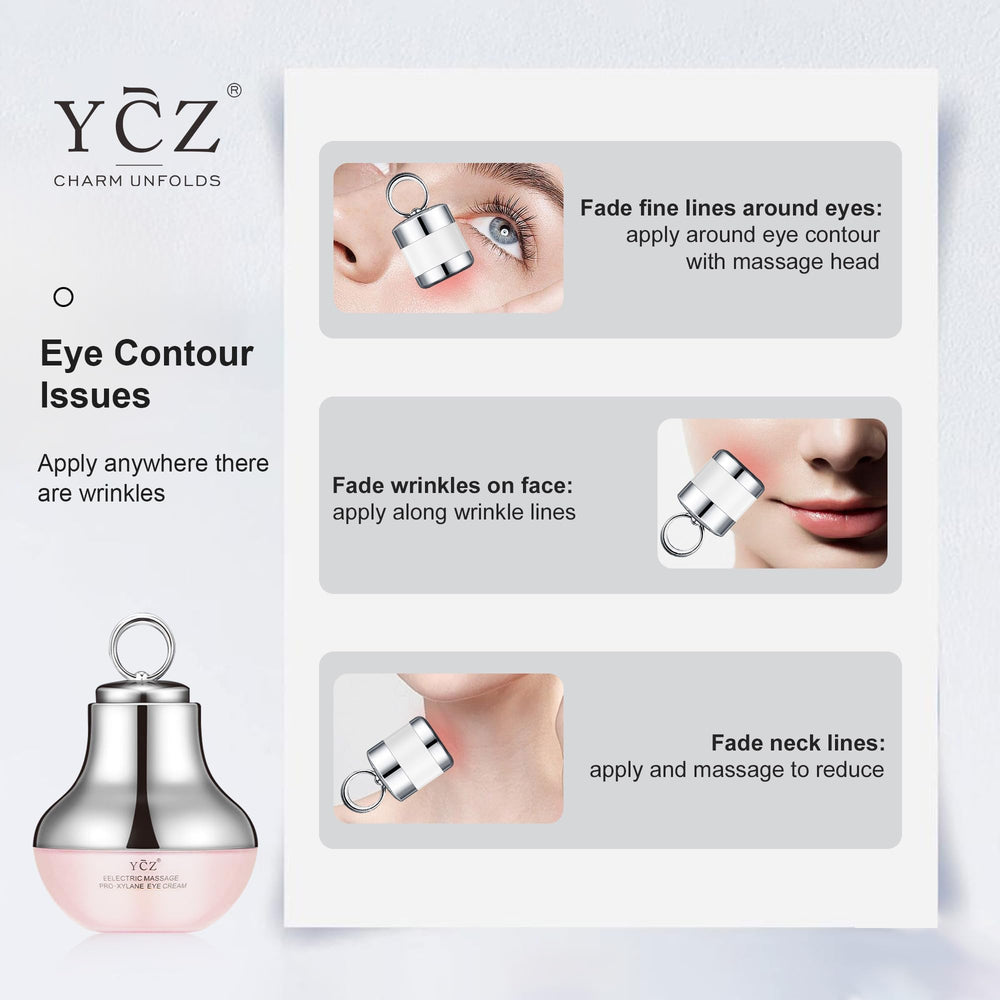 Ycz crema ojos aplicación fácil: se aplica alrededor y masajea desde dentro hacia fuera