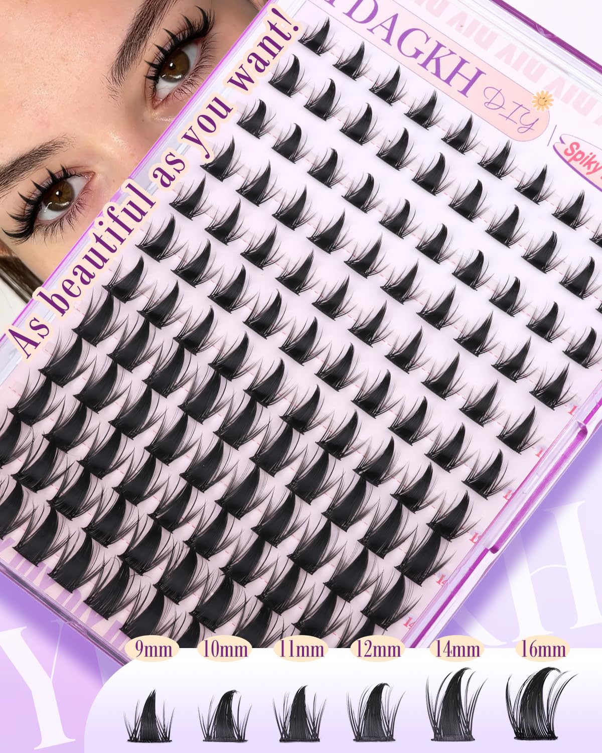 Extensiones ligeras YDAGKH con resistencia al agua para uso diario.