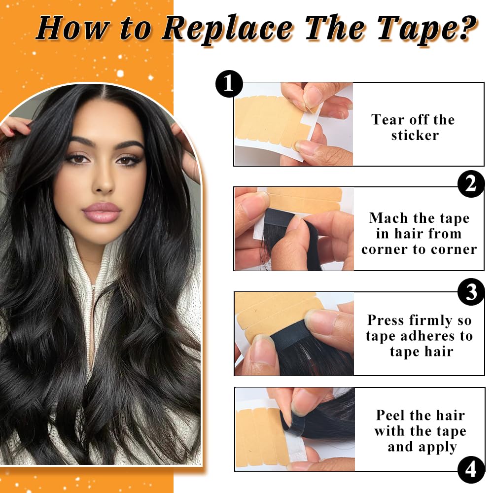 Extensiones YDDM con cinta 14p, acabado sin costuras para peinados diarios