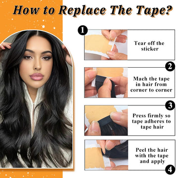 Extensiones YDDM con cinta 14p, acabado sin costuras para peinados diarios