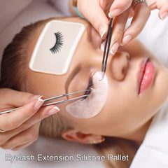 YEAJOIN almohadilla de silicona transparente para extensiones, reutilizable y fácil de limpiar.