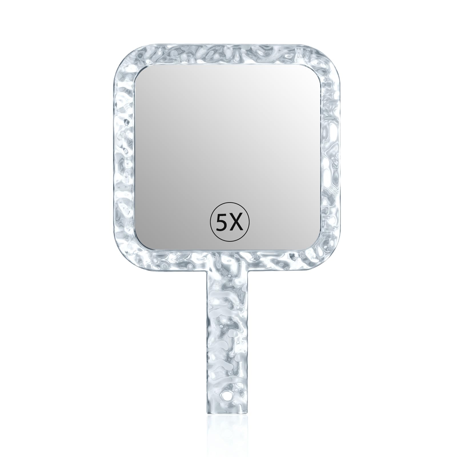 YEAKE espejo de mano doble cara 1x/5x para maquillaje preciso.
