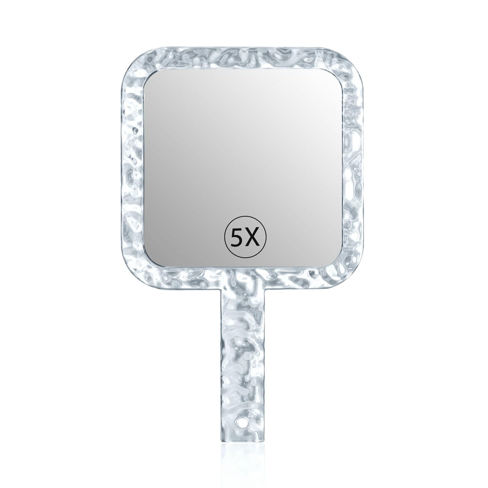 YEAKE espejo de mano doble cara 1x/5x para maquillaje preciso.
