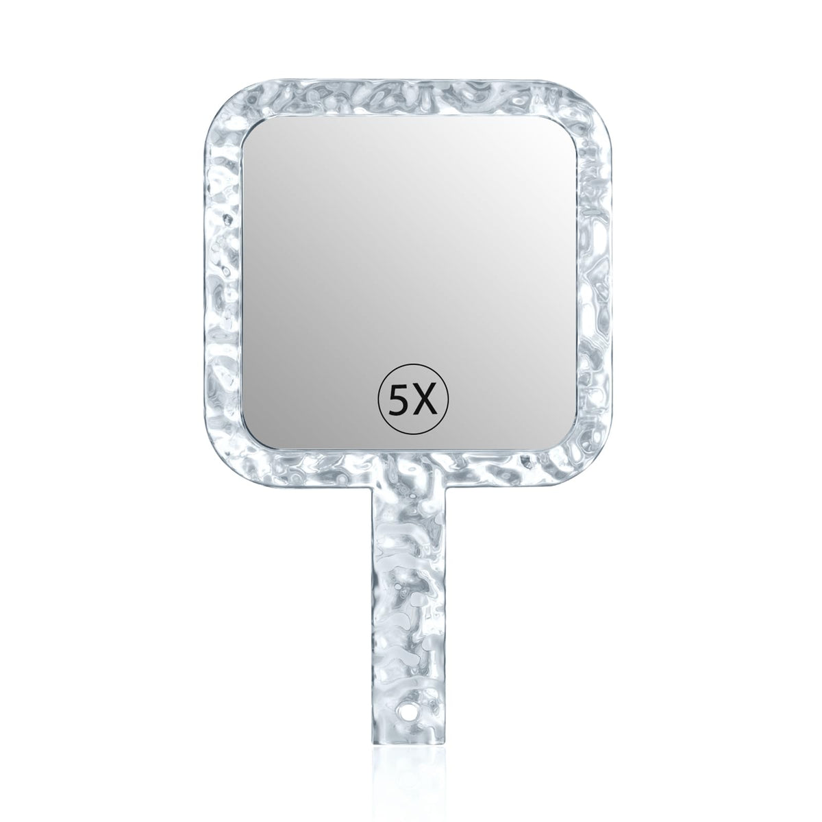 YEAKE espejo de mano doble cara 1x/5x para maquillaje preciso.