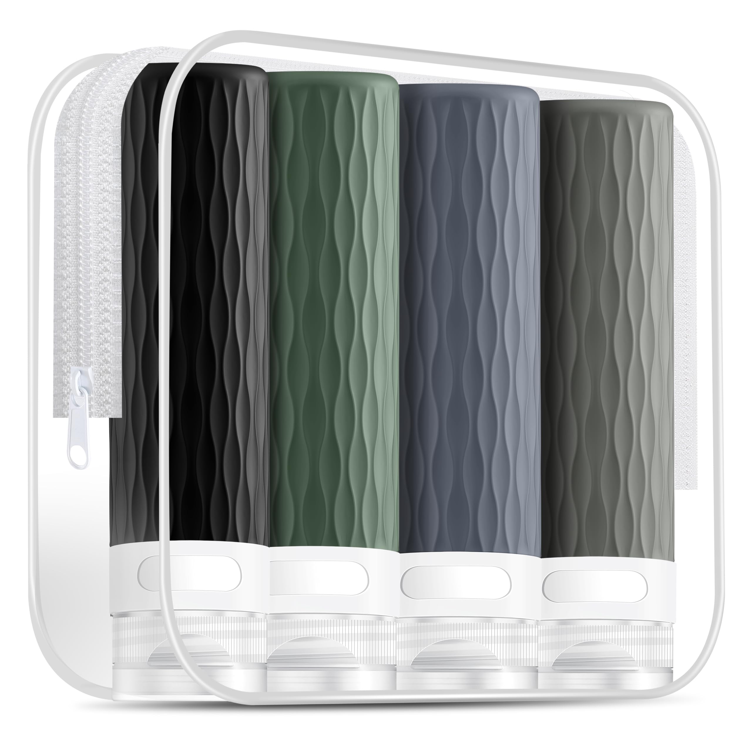 YEALIFE botellas viaje 3,4 oz para equipaje de cabina, fácil rellenar.