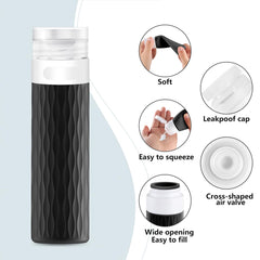 YEALIFE botellas viaje libres de BPA, seguridad para líquidos personales.