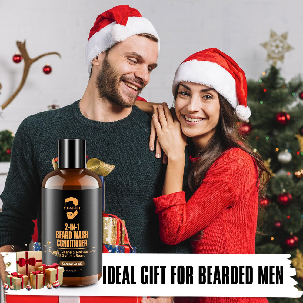 YEALIR aroma-sandalo-barba transmite sensación masculina durante el cuidado.