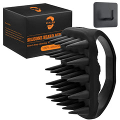 YEALIR cepillo barba silicona suave: limpieza profunda y suave para la barba