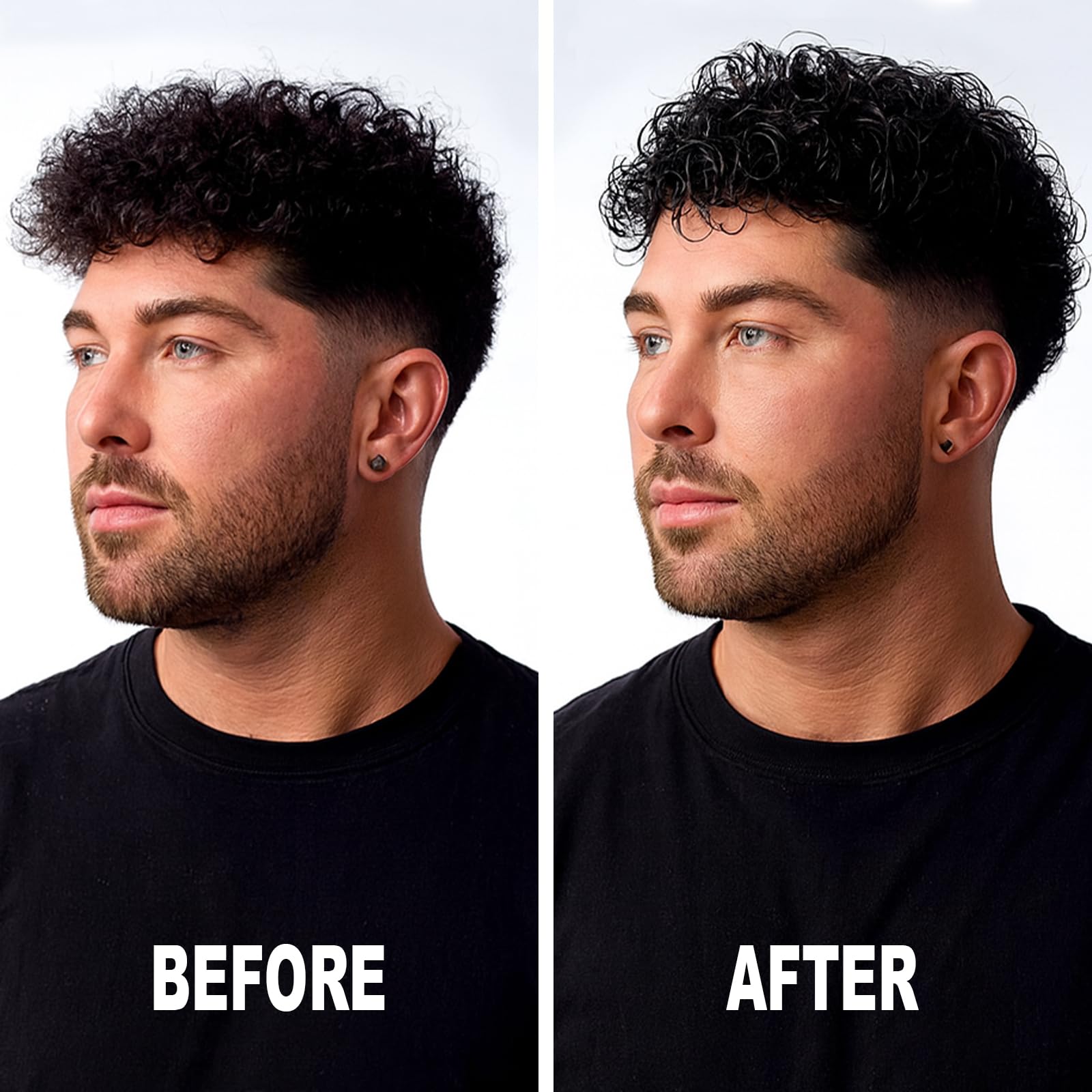 YEALIR crema para rizos hombre: control del frizz para peinados diarios.