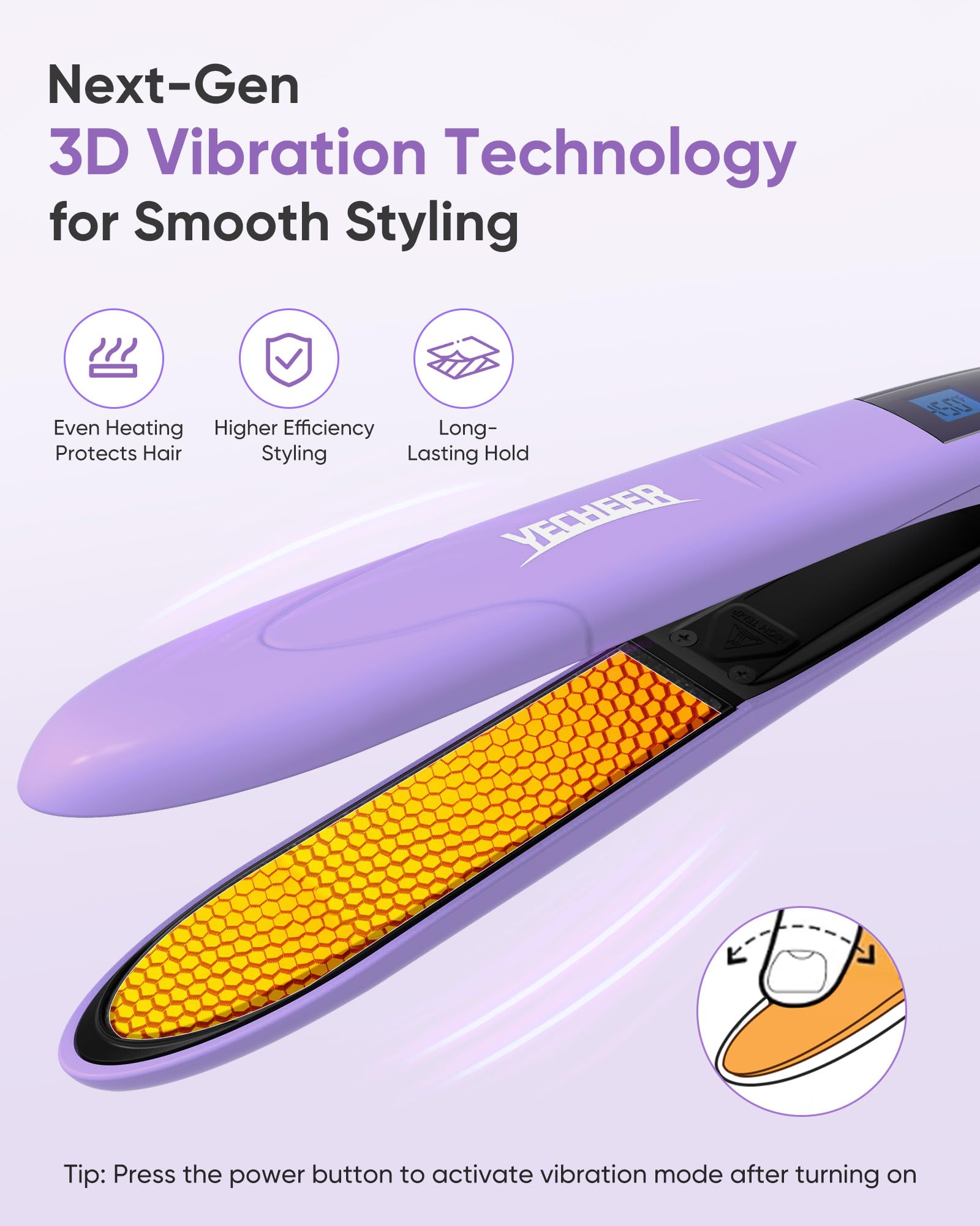 YeCheer plancha con pantalla digital para control preciso de temperatura