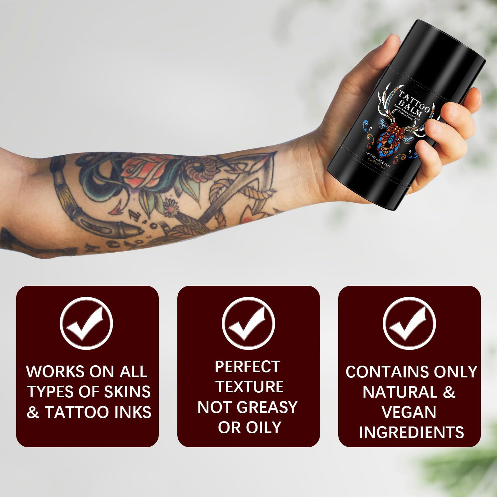 Yecuce Tattoo Balm color-brightening to help ink look vibrant.