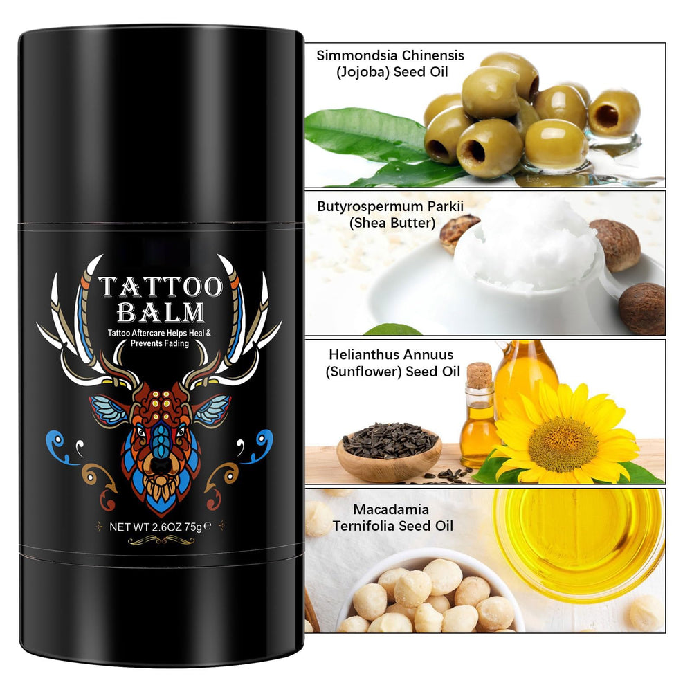 Yecuce Tattoo Balm natural ingredients gentle on sensitive skin.