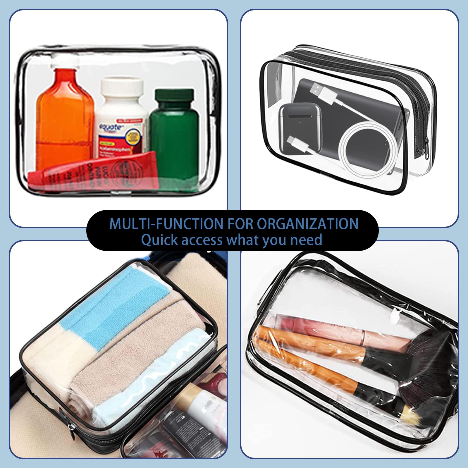 Bolsas PVC transparentes YedsIntu, resistente al agua para líquidos