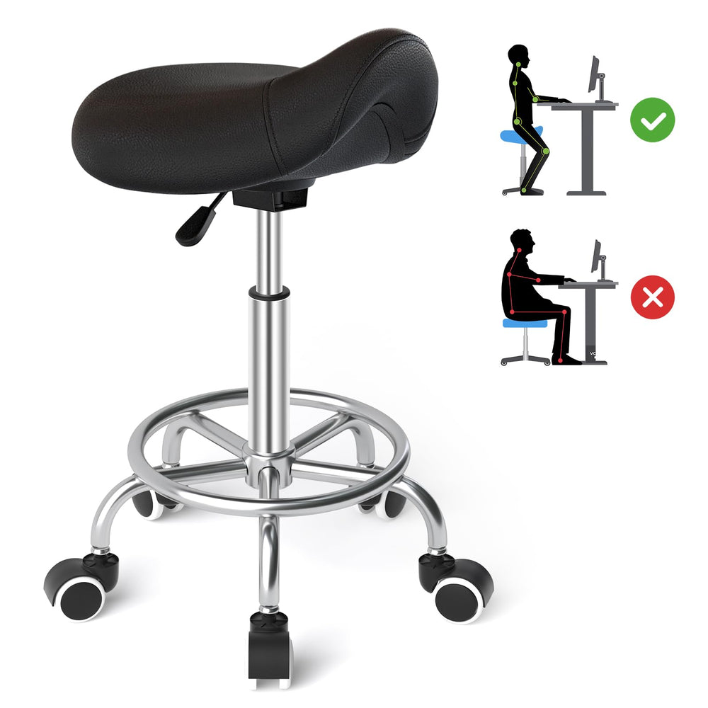 YEEZEE taburete ergonómico con asiento ancho ofrece mayor comodidad en largas jornadas.