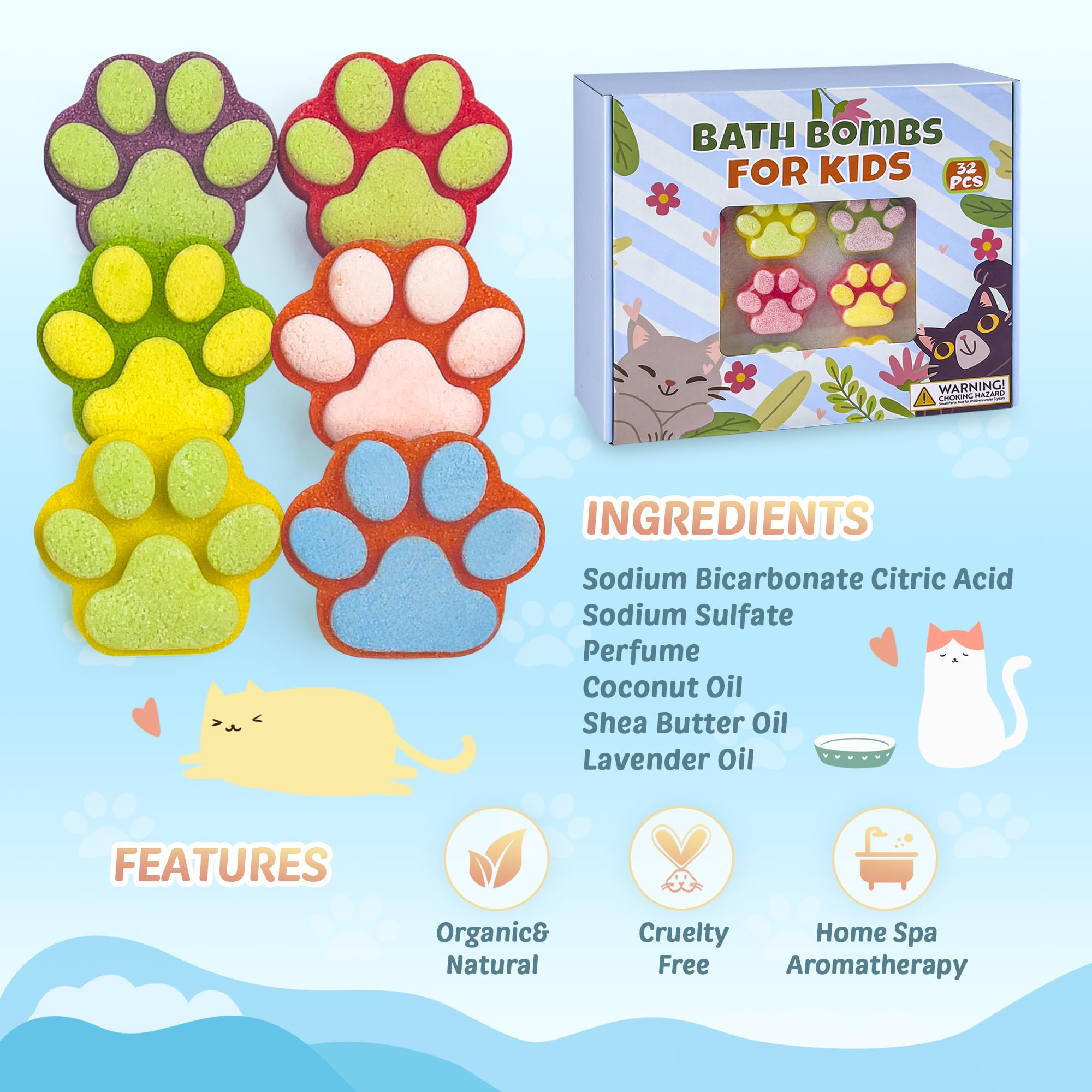 Bolas de baño Yekery en empaque regalo, ideal para Navidad o cumpleaños