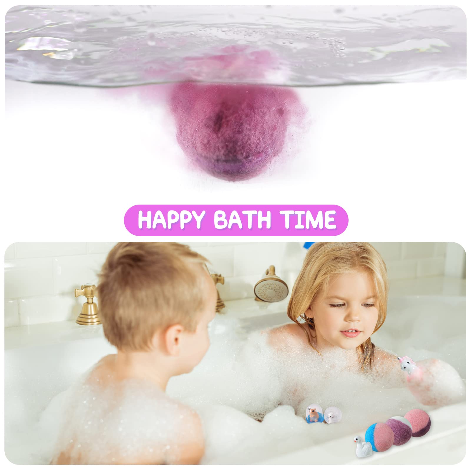 Experiencia sensorial en la tina con burbujas y colores brillantes.