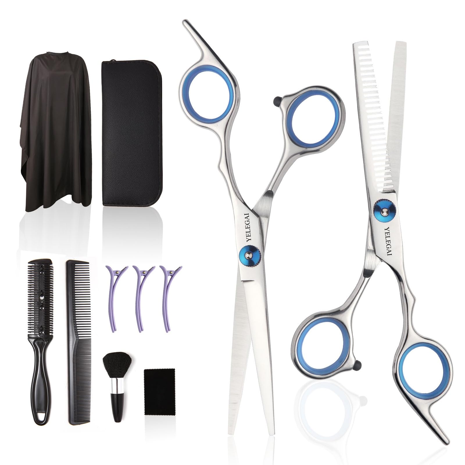 YELEGAI kit tijeras de corte, vista frontal, precisión profesional en casa