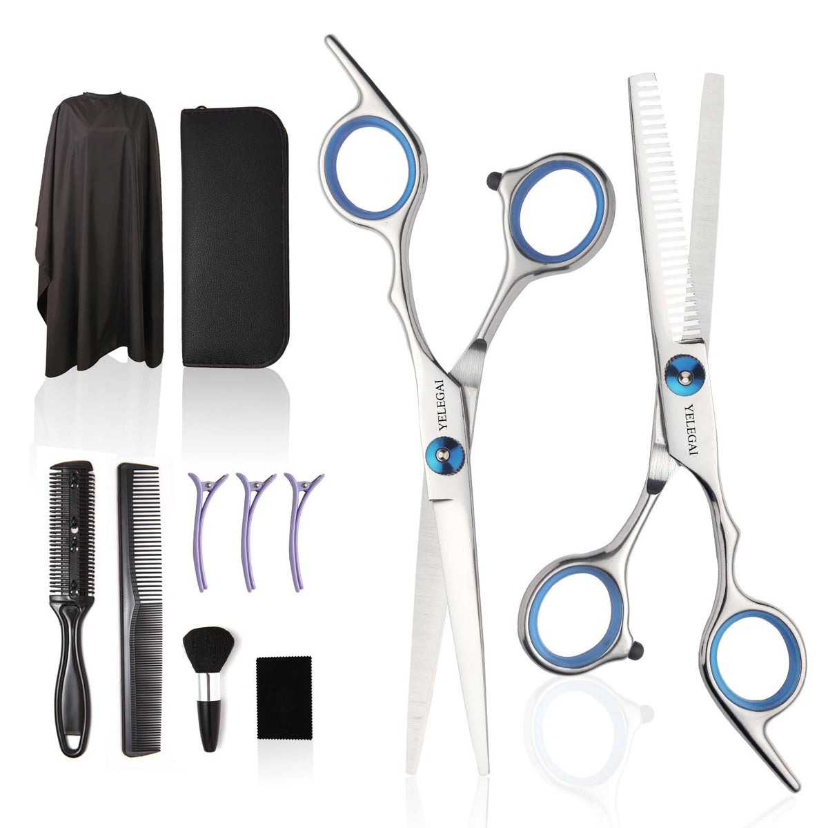 YELEGAI kit tijeras de corte, vista frontal, precisión profesional en casa