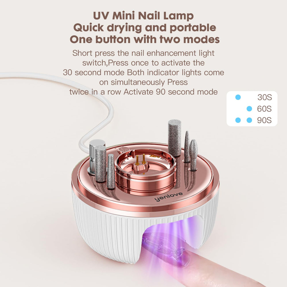 Lámpara UV YenLove para curar gel de uñas rápida y uniforme.