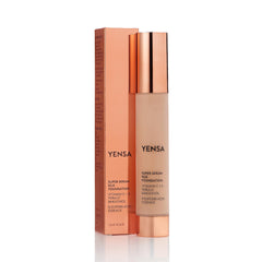 Textura hidratante de YENSA Serum Foundation para un acabado suave.
