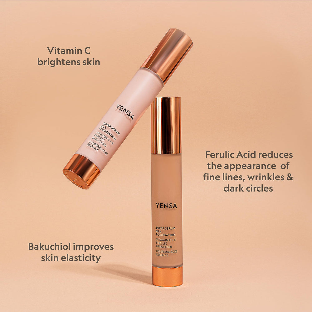YENSA Serum Foundation en tono claro 1 ideal para piel clara.