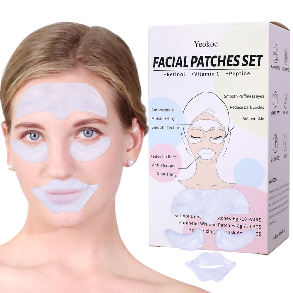 Yeokoe set de parches faciales individuales para viaje y cuidado diario