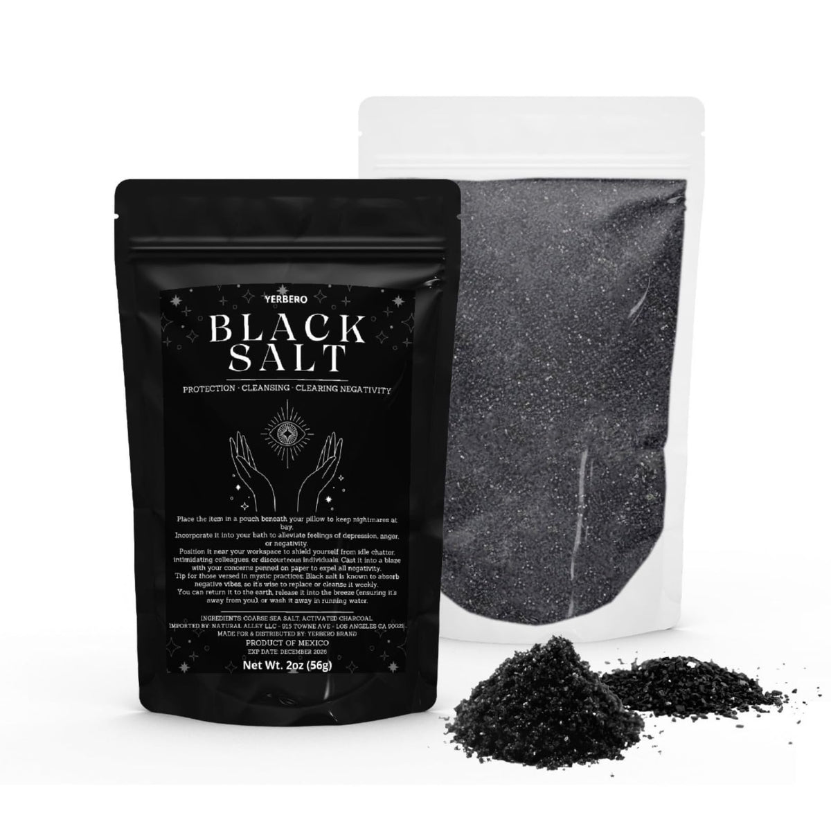 Yerbero Sal Negra envase 2oz, protección para el hogar y rituales