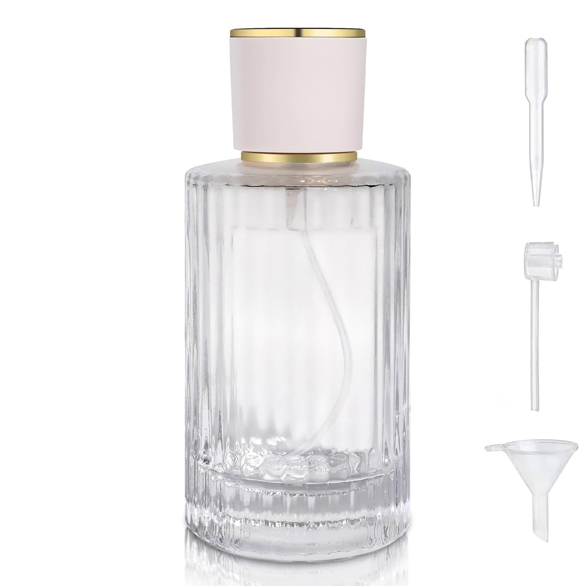 Yerpkefey frasco perfume vidrio 100ml, ideal para recargas y salidas.