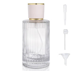 Yerpkefey frasco perfume vidrio 100ml, ideal para recargas y salidas.