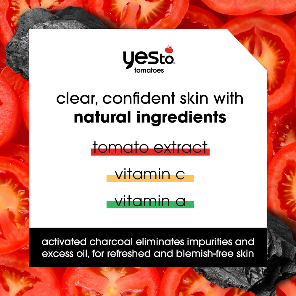 Yes To Tomatoes aplicación suave de mascarilla para piel sensible, controla el exceso de grasa.